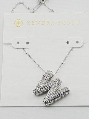 Kendra Scott Letter Necklace with Crystals